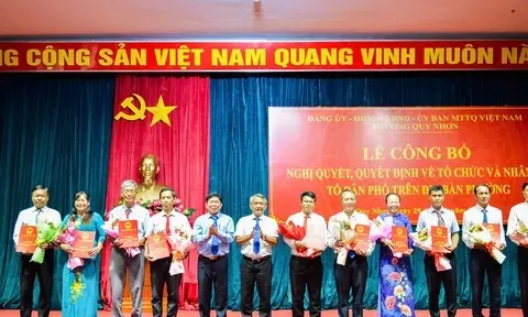 Phường Quy Nhơn công bố nghị quyết về tổ chức và nhân sự các tổ dân phố mới